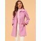 thumbnail image 2 of Abrigo De Invierno Con Botón Delantero Y Cuello Peter Pan Para Mujer Charm rosa L, 2 of 6
