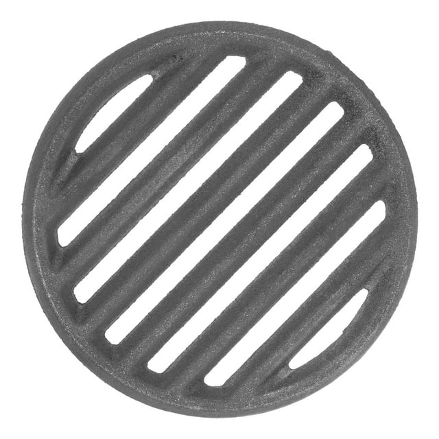 Grille de Foyer Ronde en Fonte pour Barbecue, Grille de Foyer, Plaque de Charbon à Haute Chaleur, Pièce de Remplacement pour Gril, Accessoires de Gril d'Extérieur