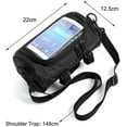 thumbnail image 4 of SHAR Bicycle Handlebar Bag Waterproof Bike Bucket Bag with Touch Screen Bike Front Storage Bag Large Capacity Bike Front Frame Pack-Grey, 4 of 5