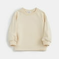 thumbnail image 2 of Sopiago Toddler Girl Sweatshirt Solid Cotton Thin Pullover Long Sleeve top T-Shirts Beige,8-9 Years, 2 of 4