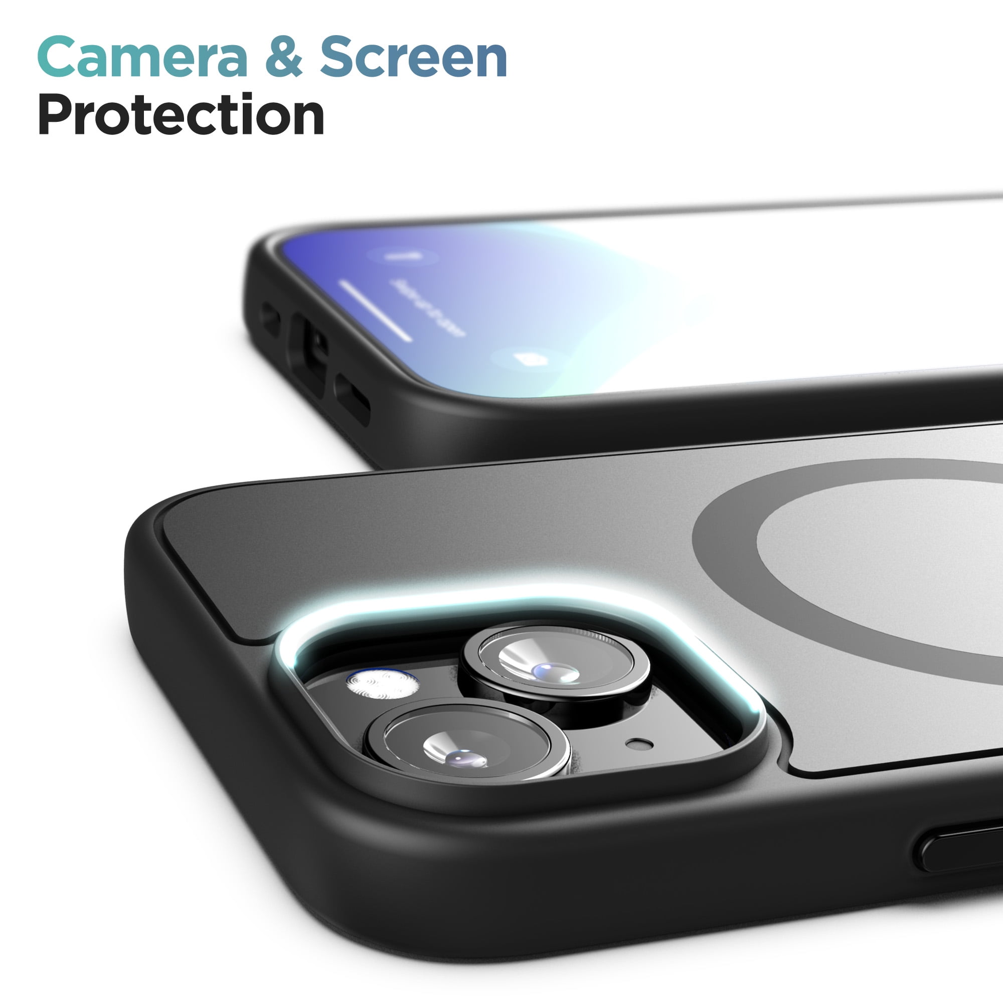 Encased SlimShield Designed for iPhone 15 Belt Clip Case with Holster (Compatible with MagSafe) Black