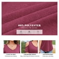 thumbnail image 4 of JYLFC Women T-Shirts Cold Shoulder V Neck Blouse Short Sleeve Tee, Burgundy 2XL, 4 of 6