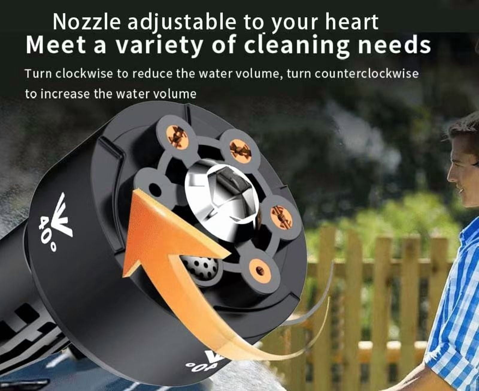 DGB Cordless High Pressure Washer, Portable Rechargeable Power Washer for Car Cleaning, Home Garden and Outdoor Use, Handheld Electric Pressure Washer for Patio, Fence and Vehicle Washing