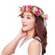 thumbnail image 5 of Diadema de flores Diadema floral con cinta ajustable Accesorios para el cabello Novia Prop Sombrero Rosa para accesorios de fotografía BLESIY Guirnalda floral, 5 of 8