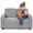 Gray, variant on Furnibear Toddler Chair 2 Seat Kids Sofa Toddler Sofa Couch with Soft Teddy Fleece Upholstery and