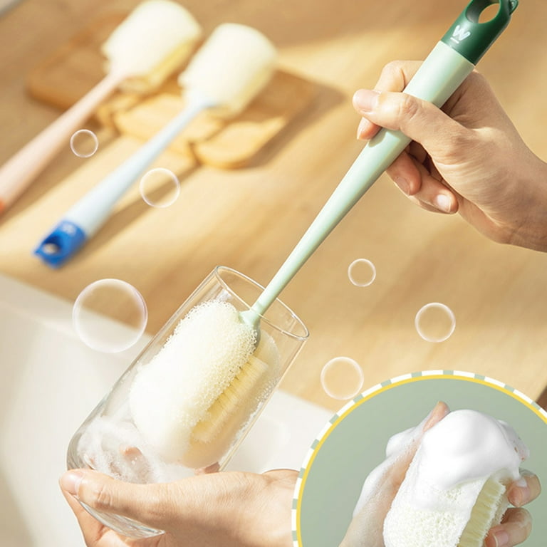 Bottle Cleaner Brush, Bottle Brush Dish Sponge Brush Long Handle Cup Brush