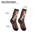 thumbnail image 2 of Fuzoiu Haired White Horse Print Kids Socks For Boys Girls,Grip Crew Socks with Non Slip,Lightweight Stretch Crew Socks,Toddlers Crew Boot Socks, 2 of 5
