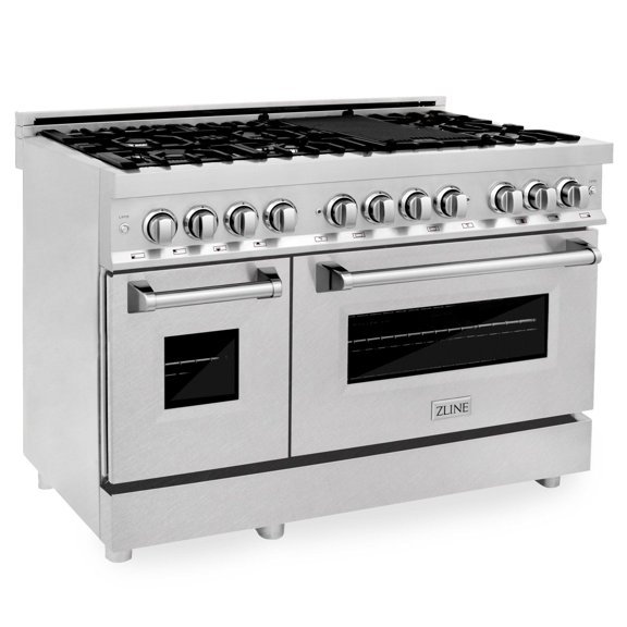 ZLINE 48 in. Professional Dual Fuel Range with DuraSnow Stainless Steel Door (RA-SN-48)
