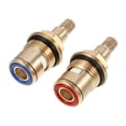 thumbnail image 1 of MasteelfCA 2pcs Copper Replacement Tap Valves Brass Ceramic Disc Insert Gland Cartridge, 1 of 8