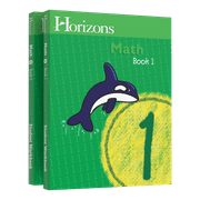 Horizons 1st Grade Math Set of 2 Student Workbooks 1-1 and 1-2 by Alpha Omega Publications (Paperback)
