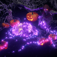 thumbnail image 5 of Magshion 75ft Christmas Fairy Lights with Waterproof 200 Irreplaceable Bulbs, 8 Mode Controller and Timer Purple Color String Light for Holiday Decoration, 5 of 10