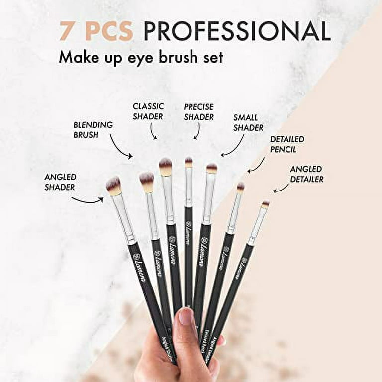 Eye Makeup Brushes Eyeshadow Brush Set - 7pcs Soft Synthetic