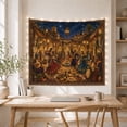 thumbnail image 5 of Courtyard Dance Around Fountain, Cozy Illustration for Culture Lovers, Festive Gathering Decor, Housewarming Gift, Tapestry Wall Hanging for Living Room and Dining Room, 5 of 7