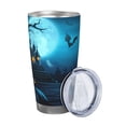thumbnail image 2 of Cauagu Happy Halloween-1 Pattern 20oz Tumbler,Stainless Steel Vacuum Insulated Tumbler with Lid Insulated Coffee Mug Thermal Cup with Splash Proof Sliding Lid-Straw Three-piece Set, 2 of 8