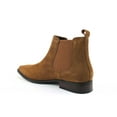 thumbnail image 2 of Men's Genuine Suede Cognac Brown Chelsea Ankle Dress Causal Boots Almond Toe, 2 of 5