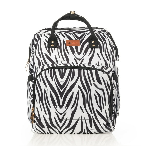 Mochila Pañalera ISADEN para bebé con cambiador cuna color Cebra