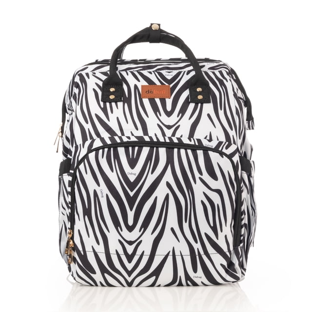 Mochila Pañalera ISADEN para bebé con cambiador cuna color Cebra