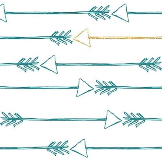 Teal and Gold Arrows Canvas Art - SD Graphics Studio ()