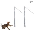 thumbnail image 1 of 2PCS Cat Teaser Wand Tassel Shiny Nonslip Rod Bell Cat Wand Cat Interactive Toy, 1 of 10