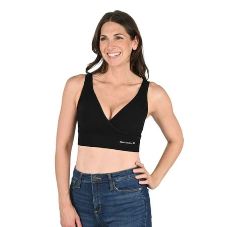 

Shop LC SANKOM Patent Organic Cotton Support & Posture Bra - ( Large) | Black