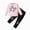 H154-Pink, variant on Infant Toddler Baby Girl Outfits Long Sleeve Soft Sweatshirt + Relaxed Pants 2 Piece Clothes Set for School(Grey,2-3 Y)