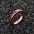 thumbnail image 3 of Tungsten Steel Ring 4 mm Wide Rose Gold Inlaid Acacia Wood Tungsten Steel Ring, 3 of 4