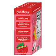 Once Upon a Farm Organic Refrigerated Kids Snack Strawberry Banana Swirl Dairy-Free Smoothie, 4oz Pouch (4 Pack)