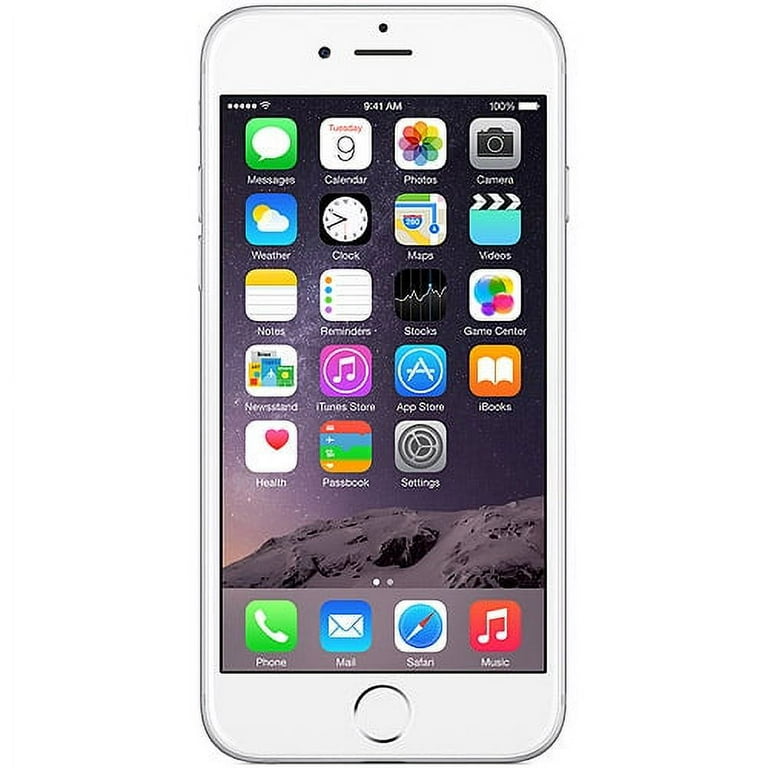 Restored Apple iPhone 6 64GB Silver LTE Cellular AT&T MG4X2LL/A 