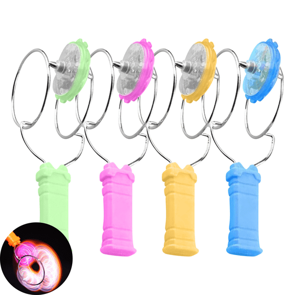 Magnetic Light Up Spinning Top Toy,Stocking Stuffers Handheld Gyro Spinner Fidget Toy,Kids Sensory Play Toy,Christmas Birthday Party Favor Gift for Toddler Boys Girls Ages 3 and Up 1PC Random Color