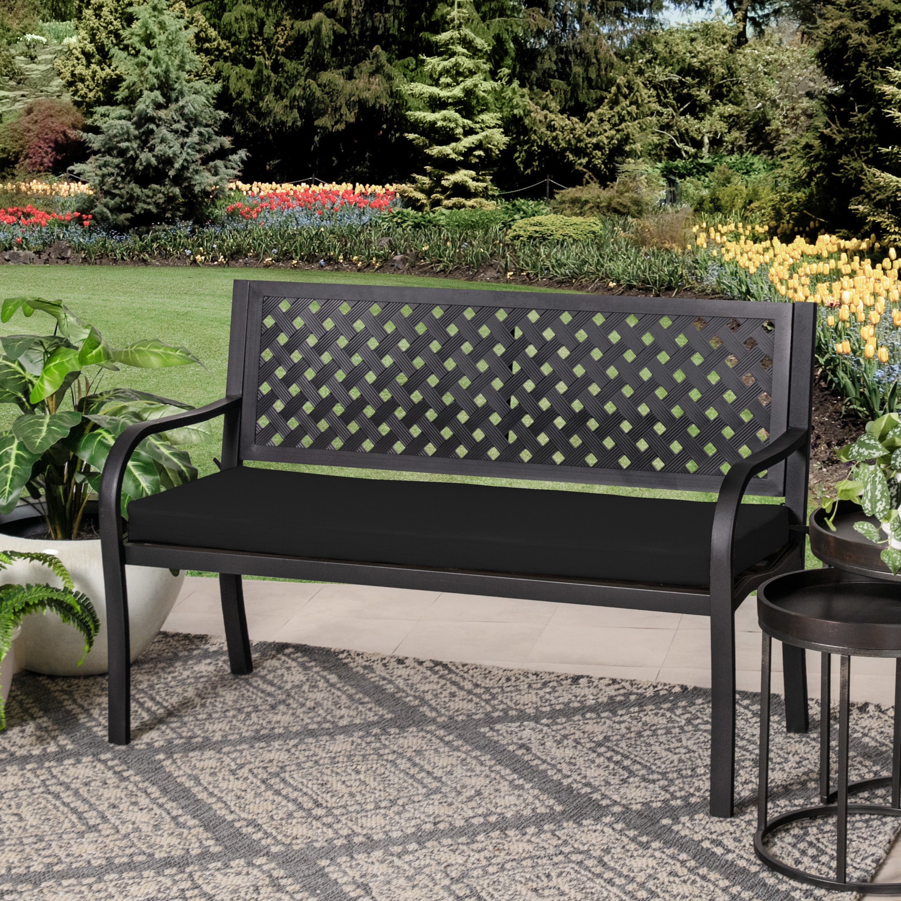 Better Homes & Gardens 18 x 19 Black Stripe Rectangle Outdoor Seat Cushion  (2 Pack) - AliExpress