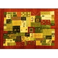 thumbnail image 1 of Ahgly Company Indoor Rectangle Abstract Yellow Contemporary Area Rugs, 8' x 12', 1 of 4