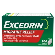 Excedrin Migraine Caplets for Migraine Headache Relief - 200 Count