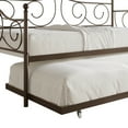 thumbnail image 5 of Castle Place Stylish Twin Metal Daybed with Trundle, Brown, 5 of 7