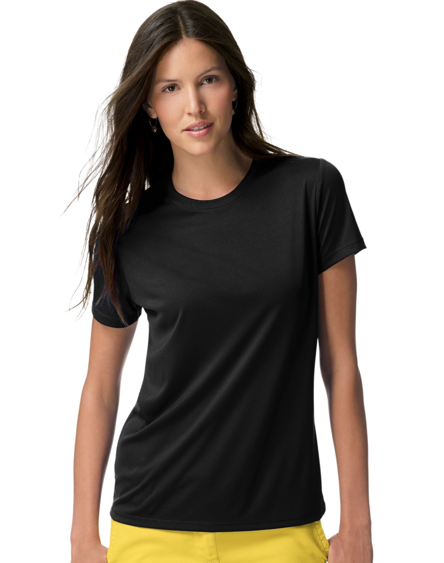 Hanes Cool DRI T-Shirt Femme, 3X, Noir
