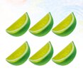 thumbnail image 4 of EeaseCA 10pcs Artificial Fake Lemon Slice Plastic Simulation Food Model Decoration Photo Props (Green), 4 of 8