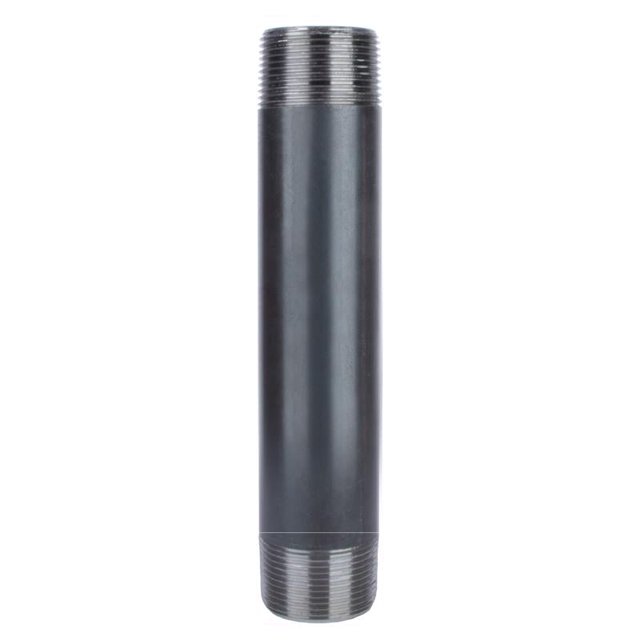 Nipple STZ Industries, acero negro, 10 cm de largo, 1,25 cm de profundidad, MIP
