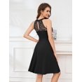 thumbnail image 2 of Vestido Bbonlinedress, talla grande, halter, cóctel, boda, negro, 2 of 7