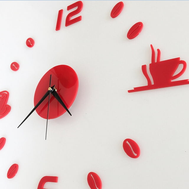 Fashion Acrylic Diy Self Adhesive Interior Wall Creative Decoration Clock