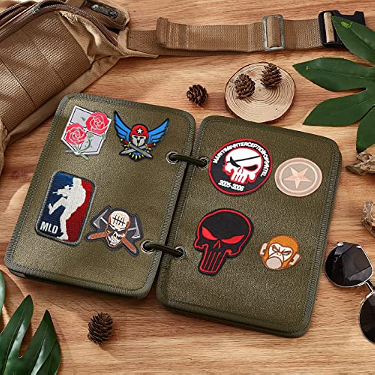 4Pcs/Set Tactical Patchs Display Board Patch Holder Military ID Foldable  DIY Badge Paste Pad Tool Organizer Not Include Patches