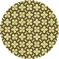 thumbnail image 1 of Ahgly Company Machine Washable Indoor Round Transitional Mustard Yellow Area Rugs, 5' Round, 1 of 7