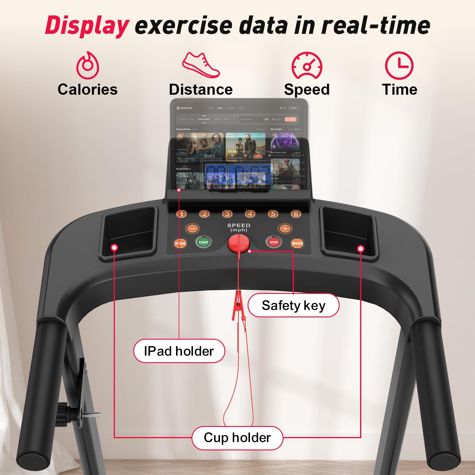 FYC Foldable Treadmill for Home, Electric Folding Treadmill with 300 lb Capacity, APP Control, Compact Design