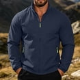 thumbnail image 2 of Men's Lightweight Windbreaker Jackets Long Sleeve Stand Collar Full Zipper Waterproof Rain Coat Outdoor Hiking Jacket, M, 2 of 8