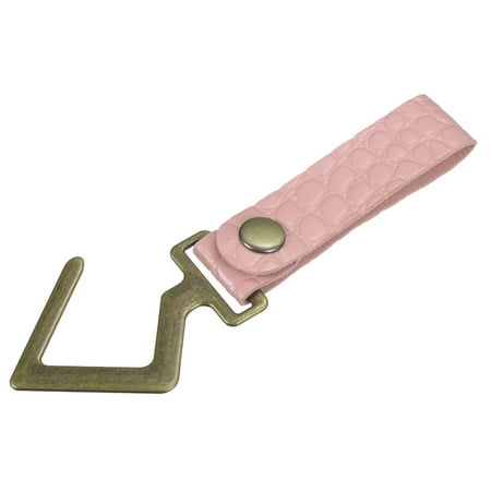

Uxcell 5.5 inch Portable PU Leather S Shelf Hook Camping Metal Hanging Hook Pink