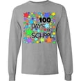 thumbnail image 3 of Inktastic 100 Days of School Colorful Stars Long Sleeve T-Shirt, 3 of 5