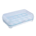 thumbnail image 2 of Soporte de plástico para huevos, soporte para bandeja de huevos rellenos con tapa, contenedores de huevos portátiles apilables para refrigerador con 15 ranuras para huevos para acampar nevera cocina Fokelyi 2035459-2, 2 of 9