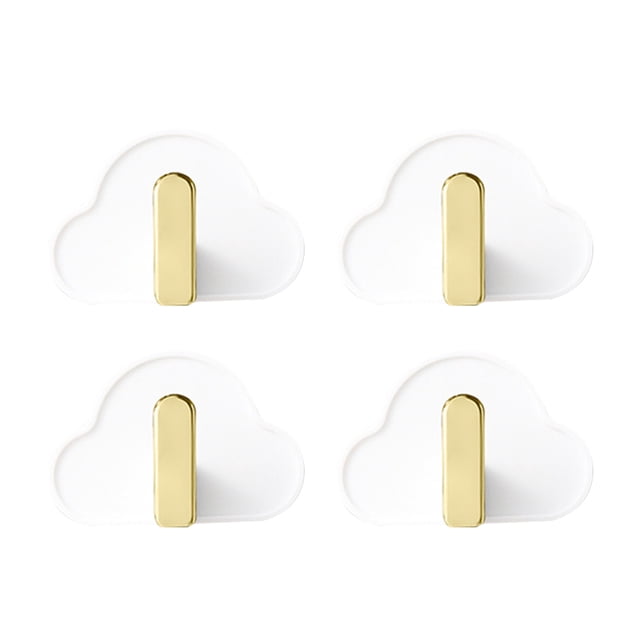 4 Pcs Crochets à Vêtements Sans Perçage Crochets Suspendus Forme de Nuage Crochets pour Chapeau Sac