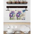 thumbnail image 3 of Blue Purple Flowers Kitchen Dish Towels for Drying Dishes Set of 4, Spring Seasonal Botanical Florals Waffle Weave Microfiber Hand Tea Bathroom Towels Quick Dry & Absorbent Towel 15.7x23.6, 3 of 7