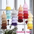 thumbnail image 3 of 6 Piezas Colorido Bohemio Pompón Borla Bolso Encantos Llavero Llavero Colgante Sunnimix  Borlas de llavero, 3 of 8