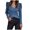 Blue, variant on Otvok Womens Sweaters Solid Thin Puff Sleeve Long Sleeve V-Neck Tops