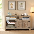 thumbnail image 3 of Costway TV Stand Entertainment Center for TV's up to 55'' w/Storage Cabinet&Shelf Natural, 3 of 10